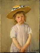 Mary Cassatt Child in a Straw Hat painting